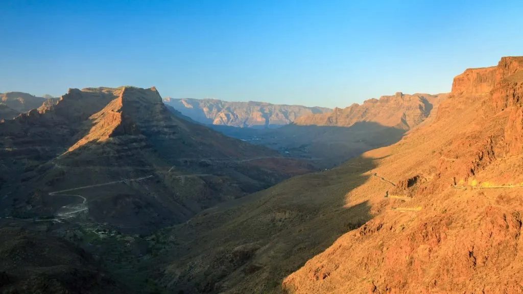 Golden hills and volcanic terrain near Maspalomas, Gran Canaria